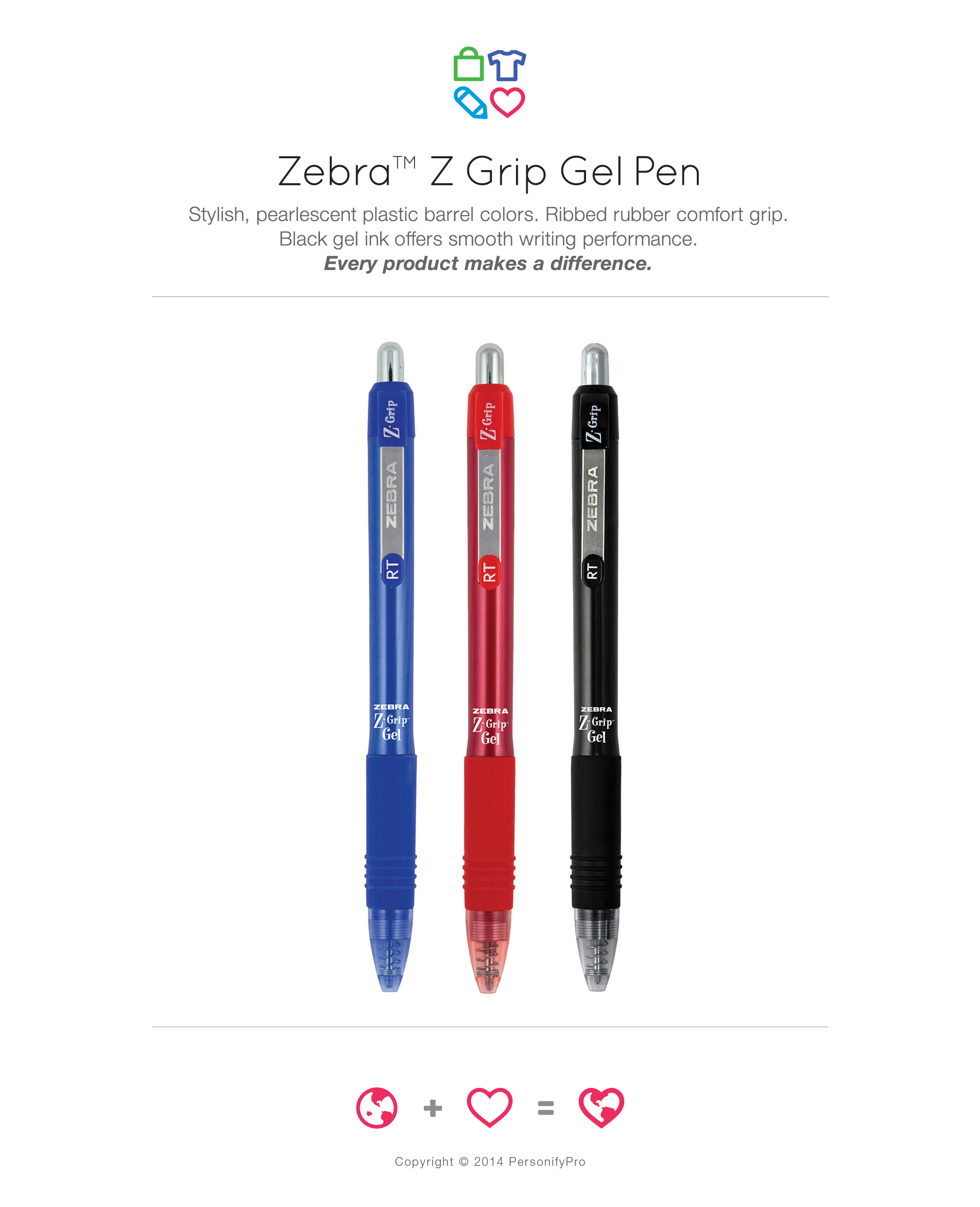 Zebra™ Z Grip Gel Pen