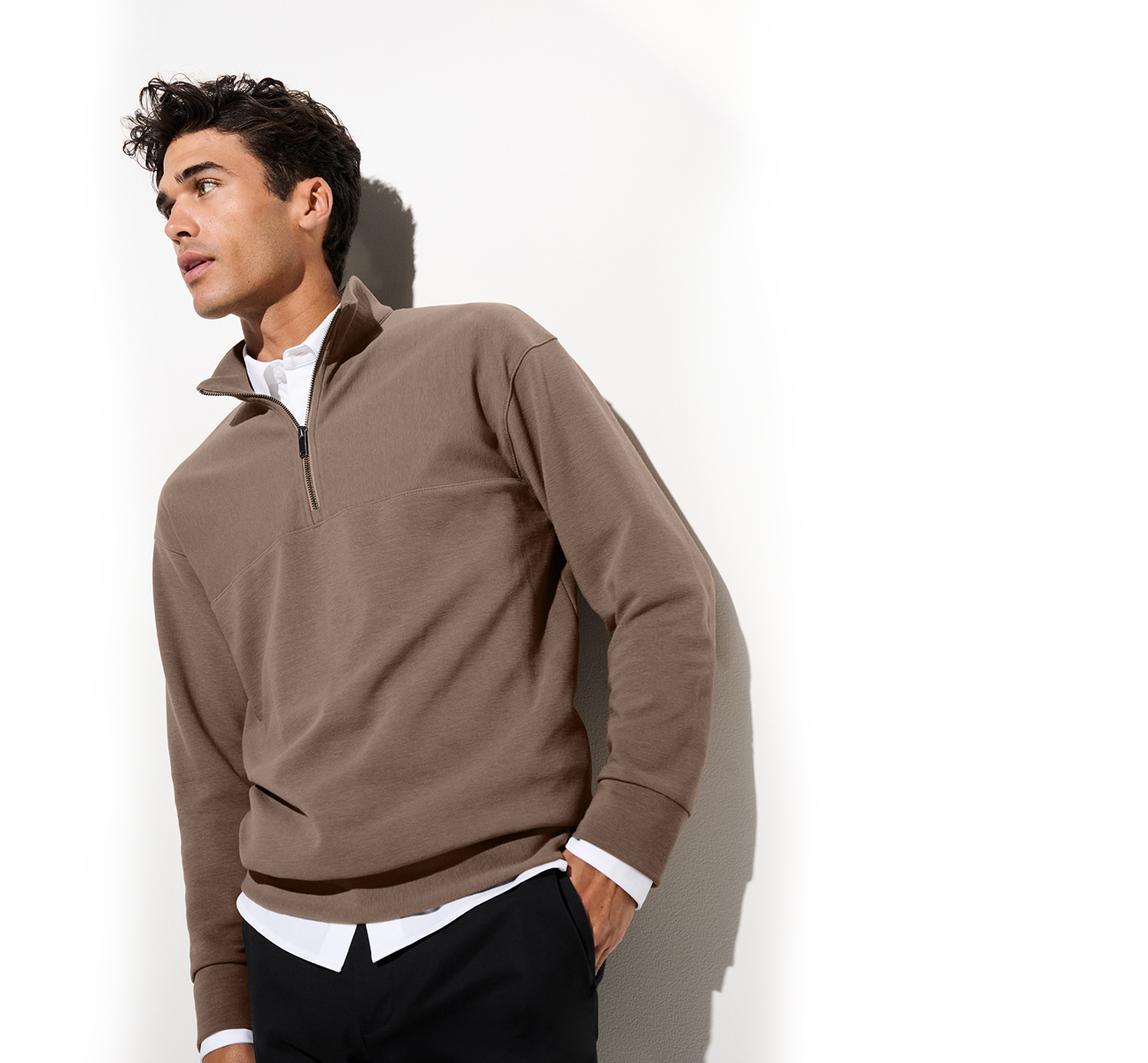 Mercer+Mettle® Linear Texture 1/4-Zip